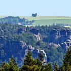 Weitblick der besonderen Art zur Bastei in der Sächsischen Schweiz, denn ...