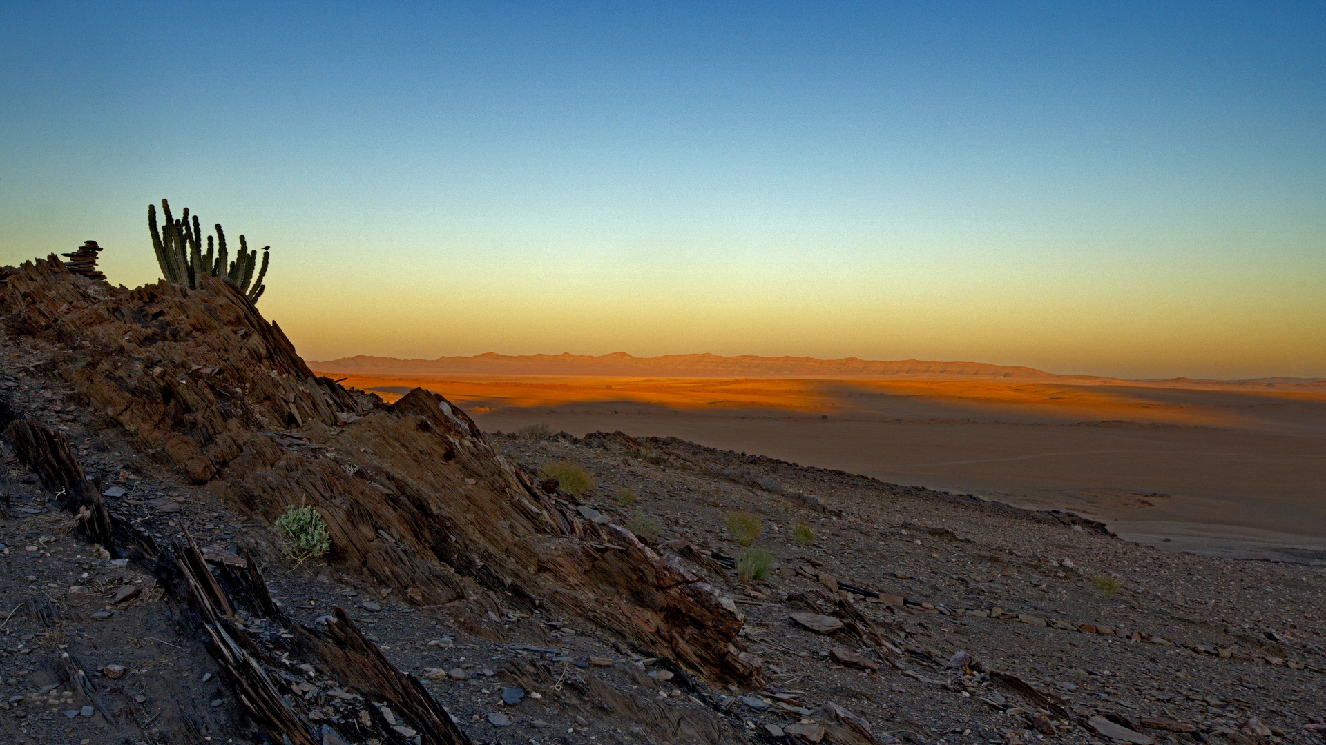 Weiter Blick über die Landschaft um " Rostock Ritz ", Namibia 2021.