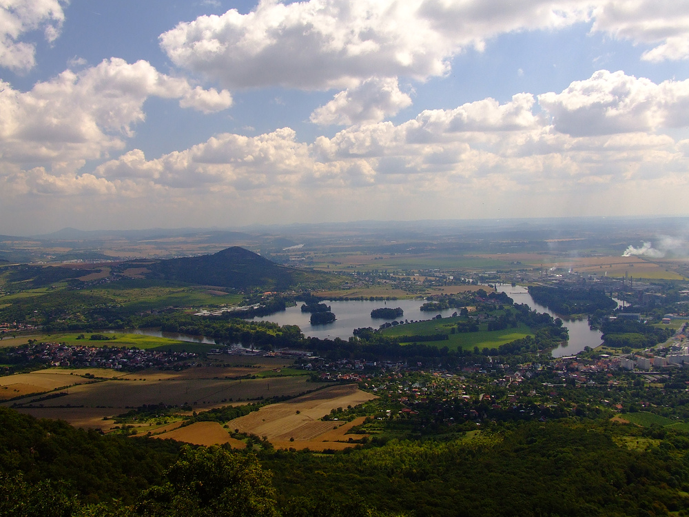 Weites Land - Blick vom Lovoš nach Osten