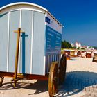 welch schöne Umkleidekabine den Strand ziert 