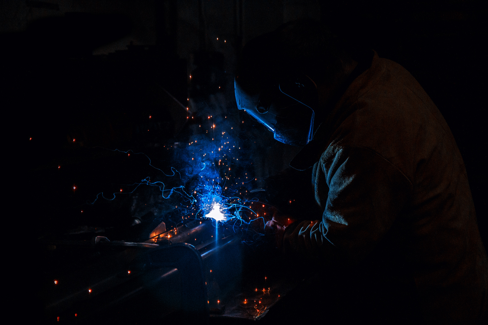 Welder at work