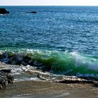 Welle am Strand von Estoril