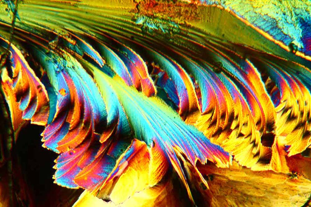 Welle -- Kristalle unter dem Mikroskop - polarisiertes Licht