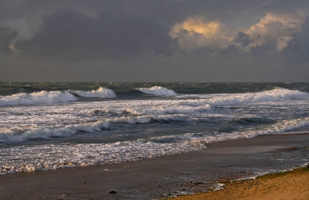 Wellen im Abendlicht!