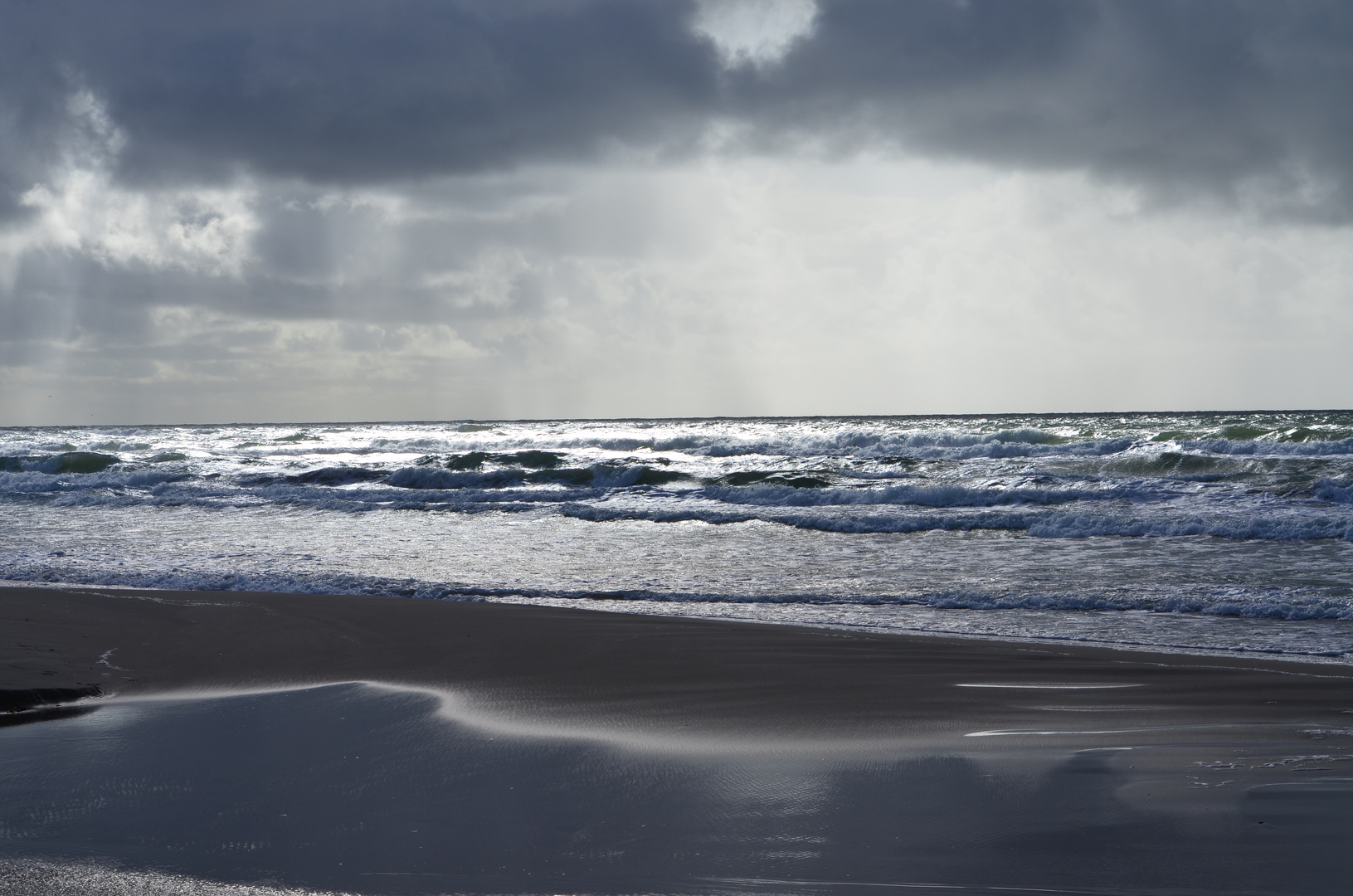 Wellen Sonne und Regen