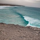 Wellen und Meer in der Wüste 