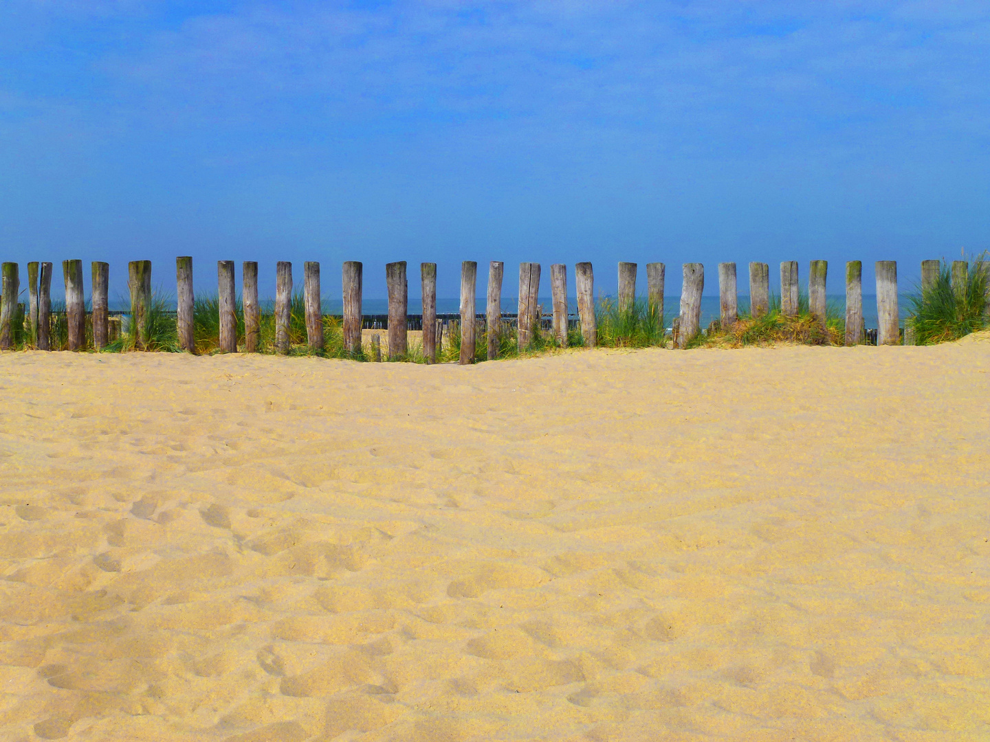 Wellenbrecher am Strand