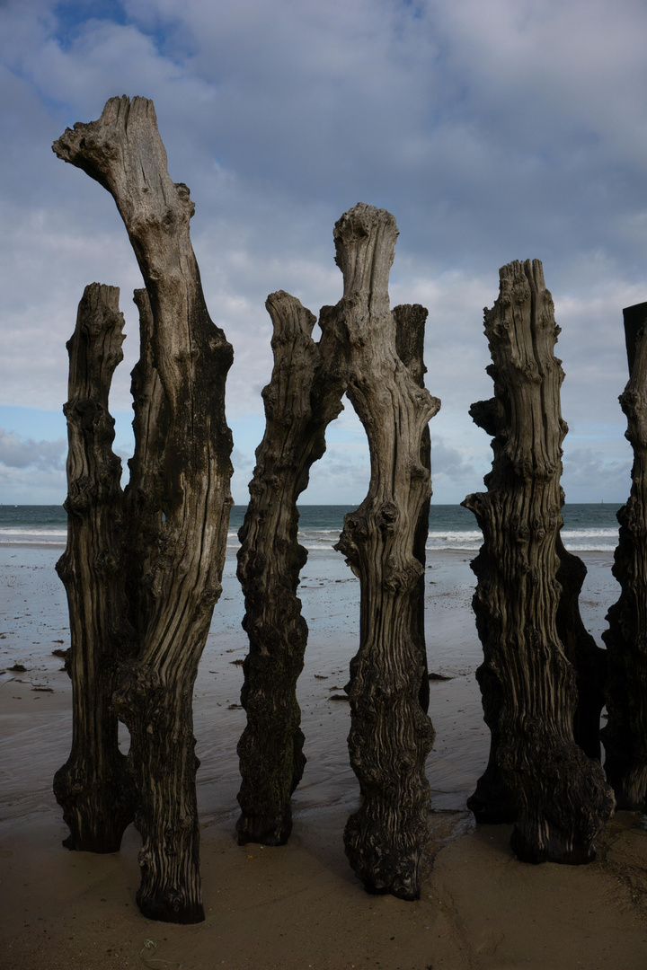 Wellenbrecher in Saint-Malo