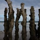 Wellenbrecher in Saint-Malo