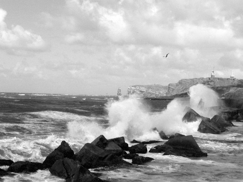 Wellenbrecher vor Helgoland