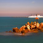 Wellenbrecher vor Helgoland