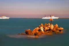 Wellenbrecher vor Helgoland