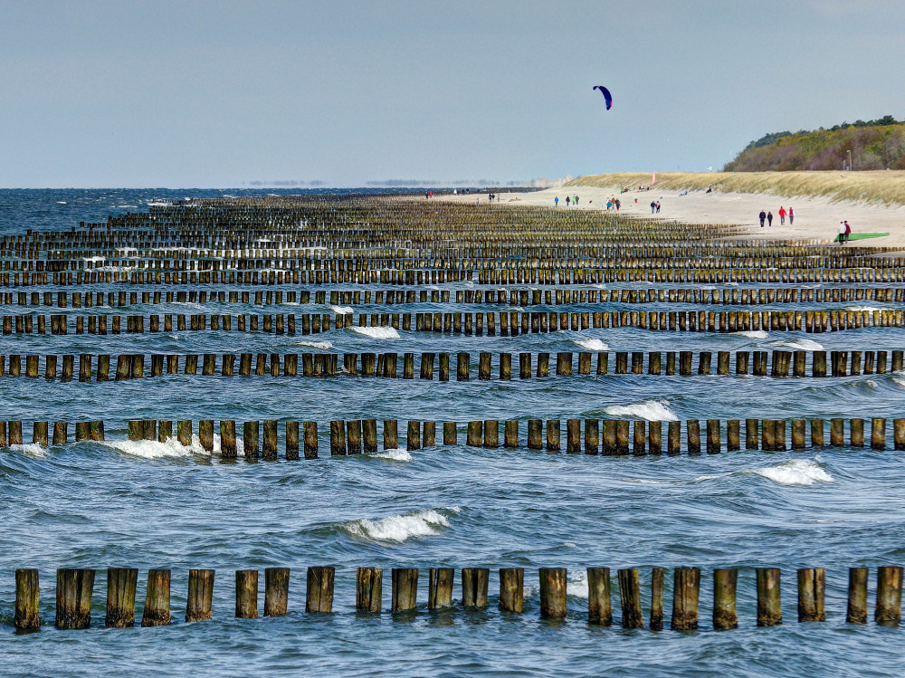 Wellenbrecher vor Zingst