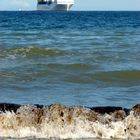 Wellengang am Strand von Travemünde