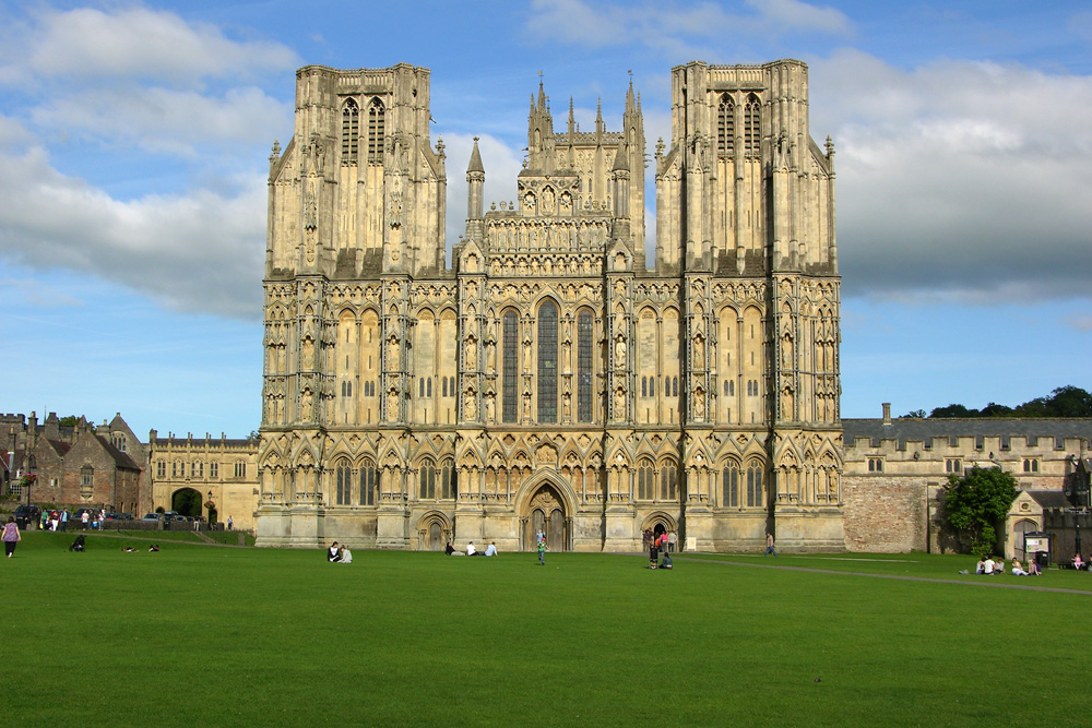 Wells - Westfassade der Kathedrale