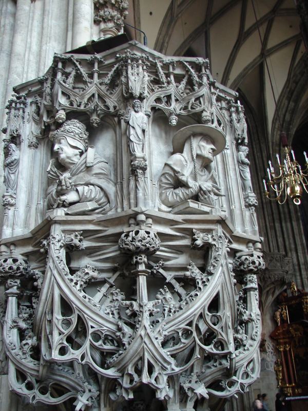 Weltberühmte kanzel im wr. stephansdom