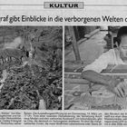 "Weltbürger in ihren Welten" in der Tageszeitung bis 2.8.13 zu sehen!