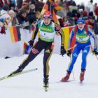 Weltcupin Ruhpolding 2009_Magdalena Neuner,Ann-Katrin Olufson