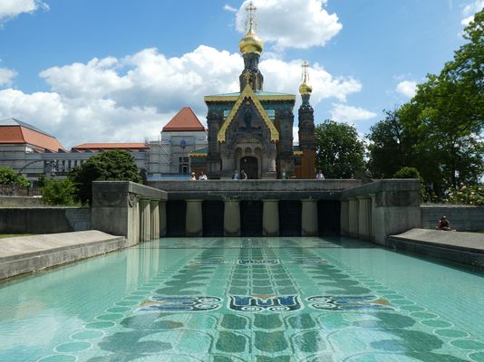 Welterbestätte Mathildenhöhe in Darmstadt. Hessen 2022