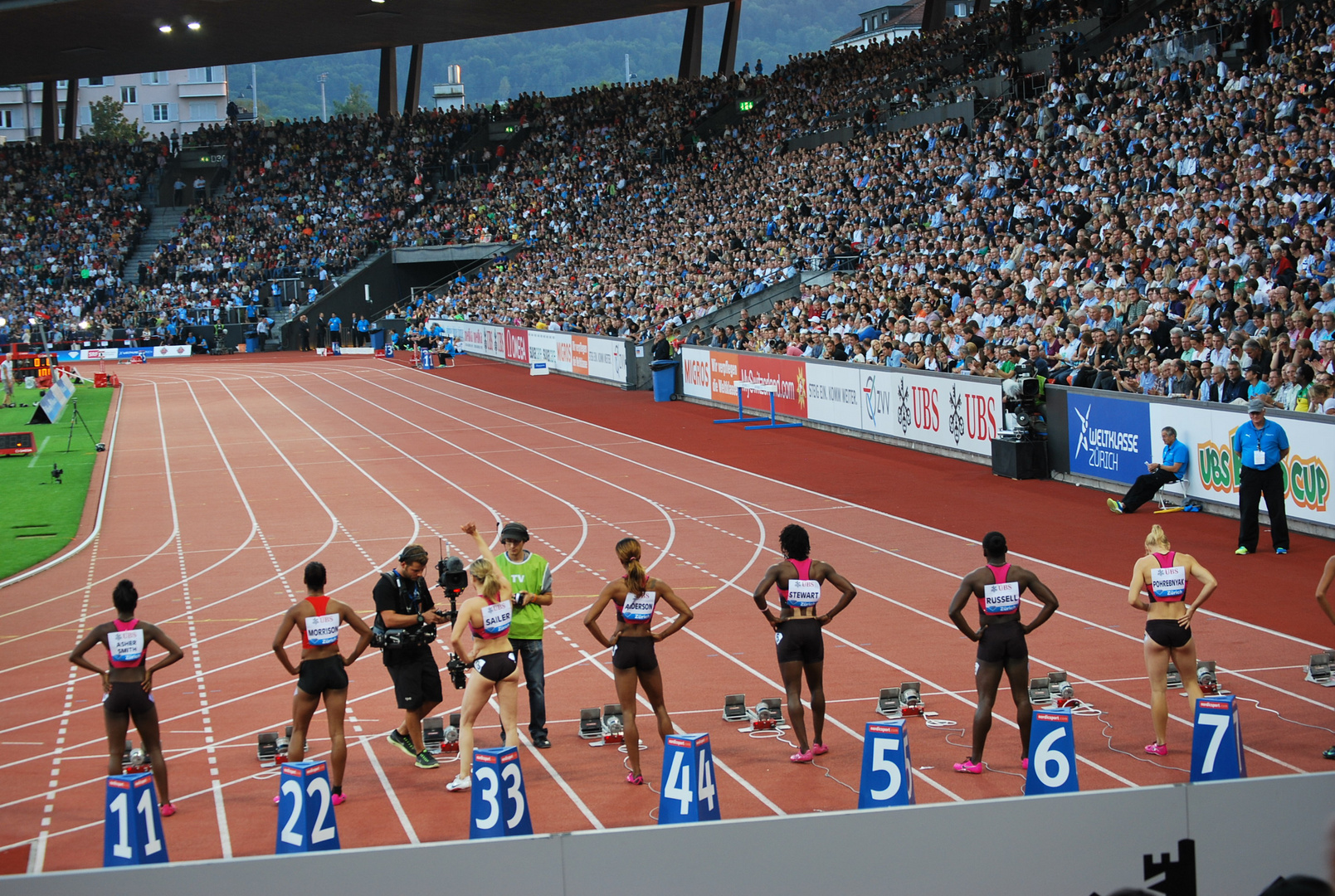 Weltklasse Zürich 2013 - 100 m Frauen - die Vorstellung