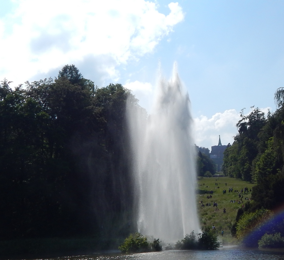 Weltkulturerbe,Bergpark Wilhelmshöhe, die Fontäne