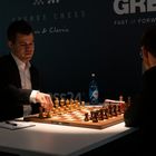 Weltmeister Magnus Carlsen vor seiner Partie gegen Levon Aronian