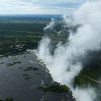 Weltnaturerbe: Victoriafälle. Luftaufnahme, Zimbabwe 2018