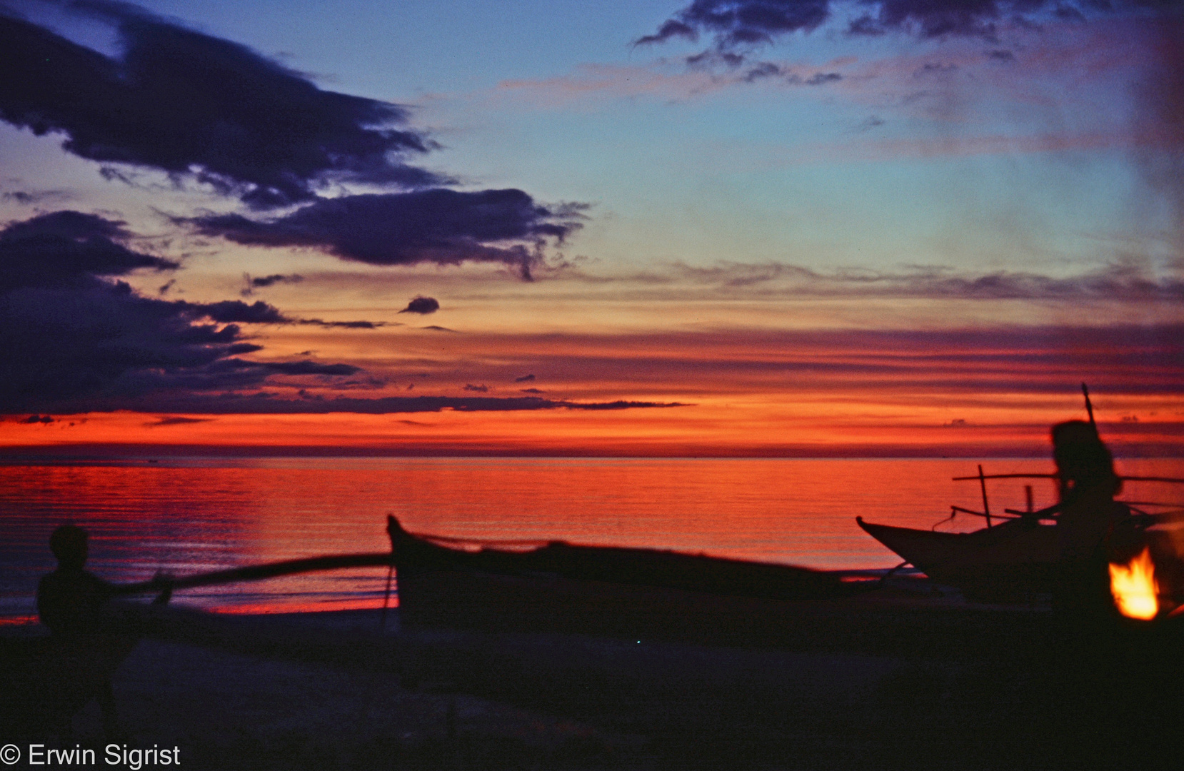 Weltreise 1981 - Boracay - Sonnenuntergang