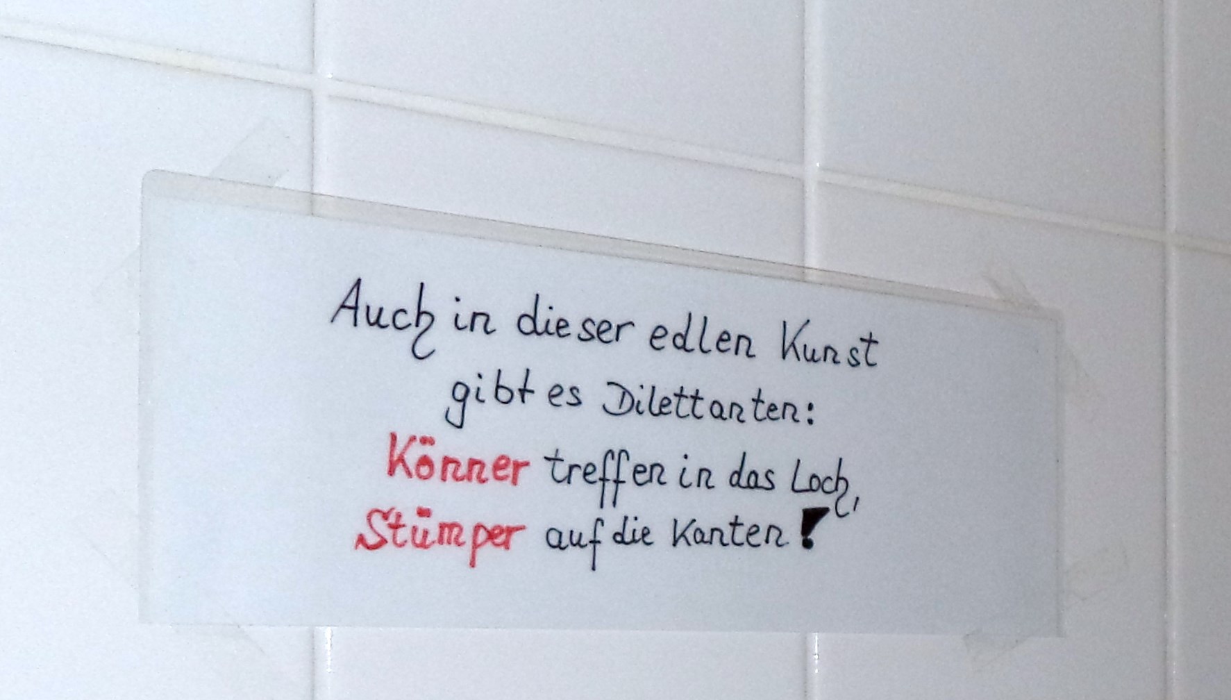  Welttoilettentag, Männer merkt euch das. ;)