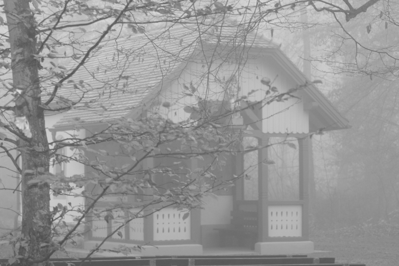 Wendelinus Kapelle im Nebel