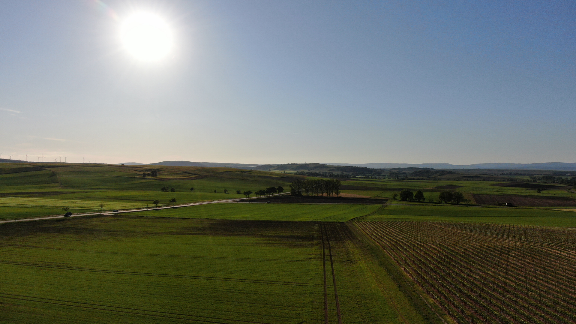 Wendelsheim in Rheinhessen von oben