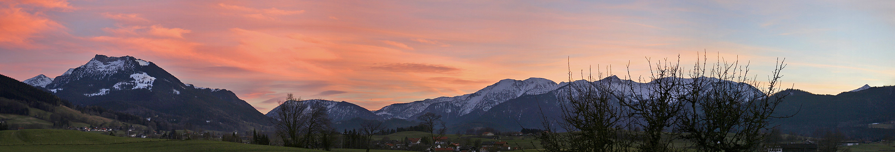 Wendelstein bis Brecherspitz  in Oberbayern am Morgen Ende Januar 08