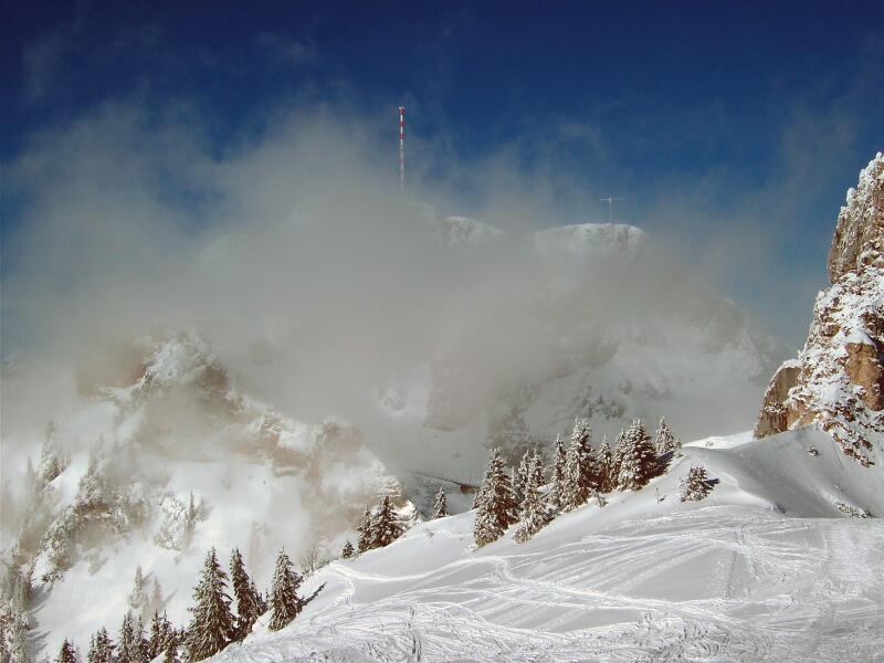 Wendelstein in Wolken