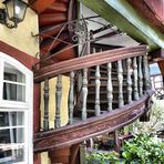 Wendeltreppe am Fachwerkhaus