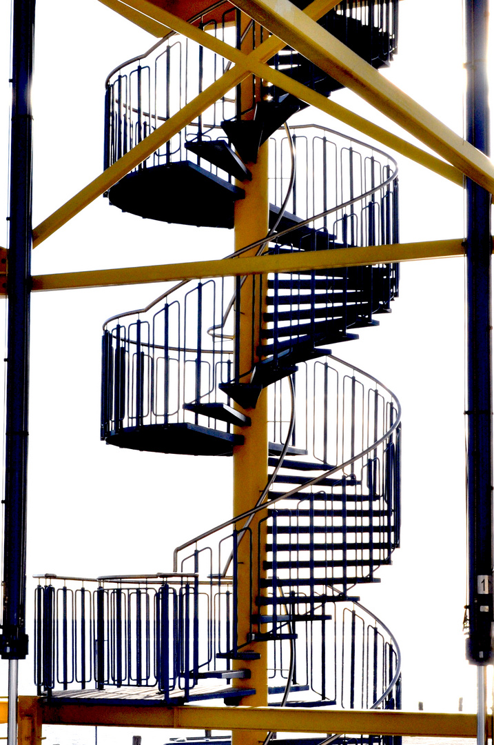 Wendeltreppe am Fähranlieger in Dagebüll