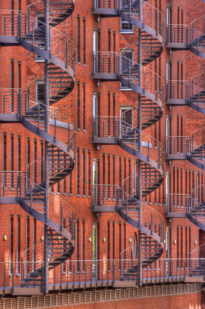 Wendeltreppen in der Speicherstadt-HH