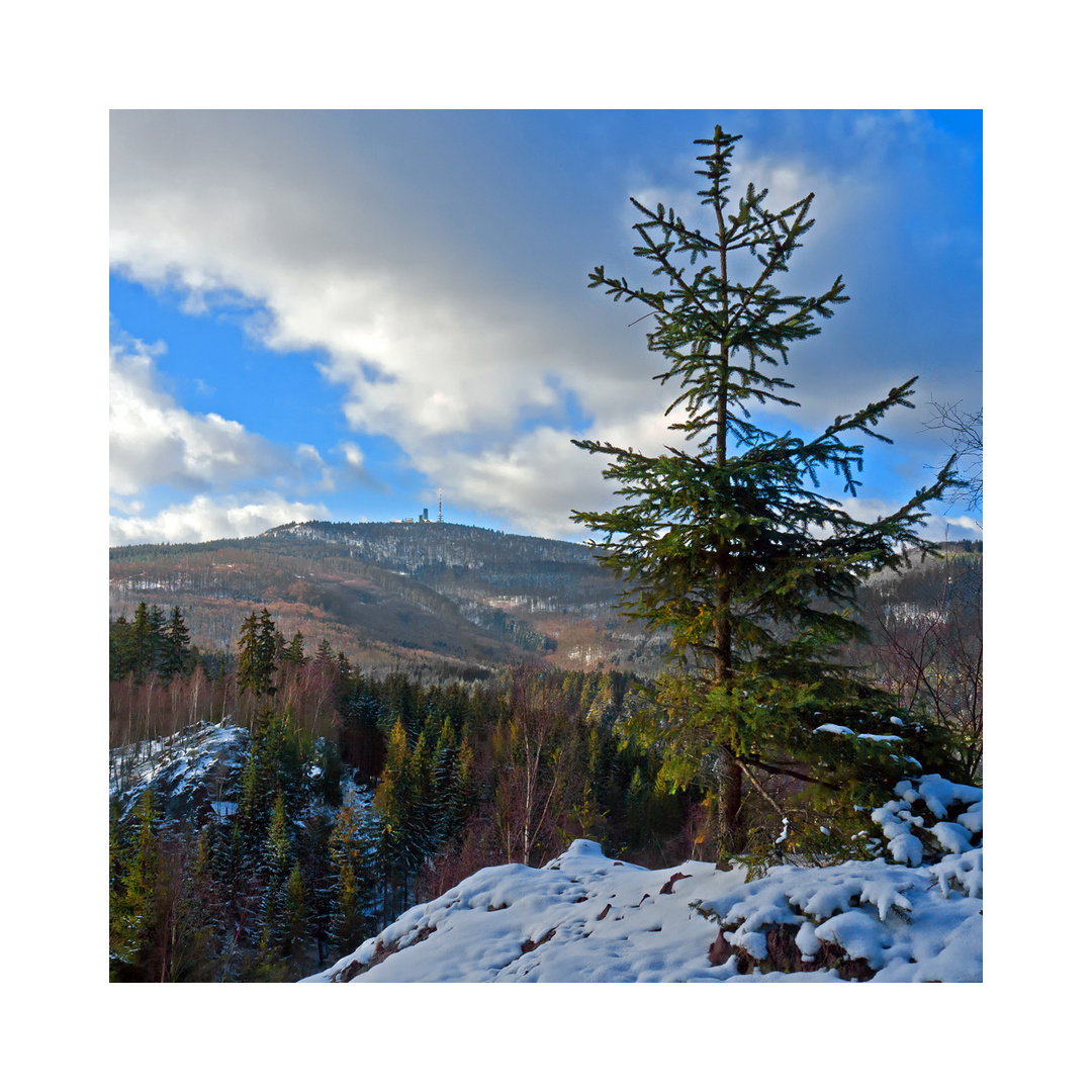 Wenig Schnee am inselsberg