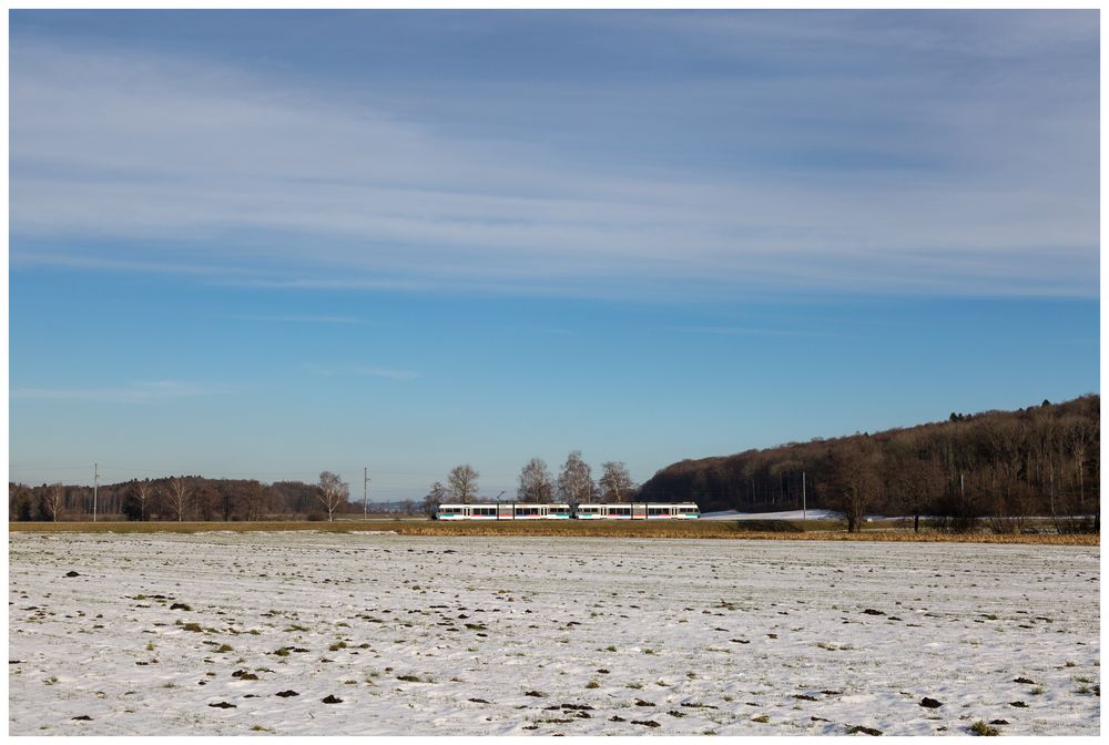 Wenig Schnee im Grossen Moos