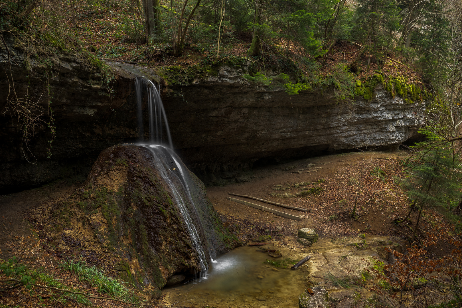 Wenig Wasser am Sormattfall