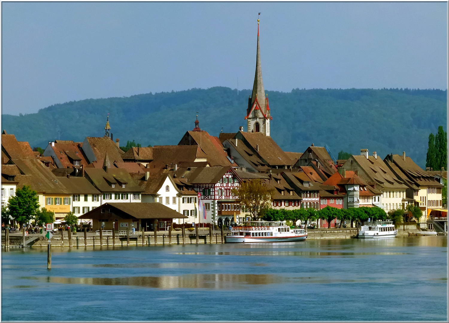 Wenig Wasser im Rhein