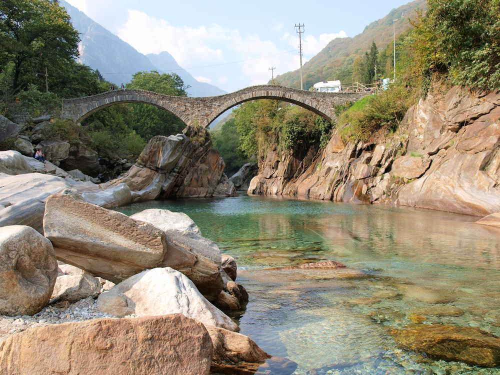 Wenig Wasser im Valle Verzasca