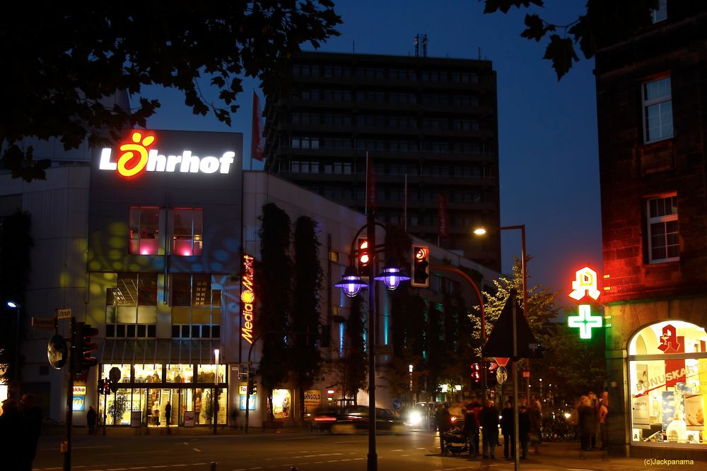 Wenige Minuten vor der Eröffnungsfeier, dem Event "Recklinghausen leuchtet!"