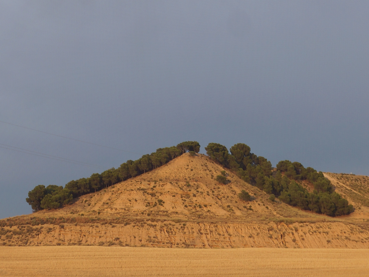 Weniger bizarre Formation der Bardenas Reales, Navarra, Spanien