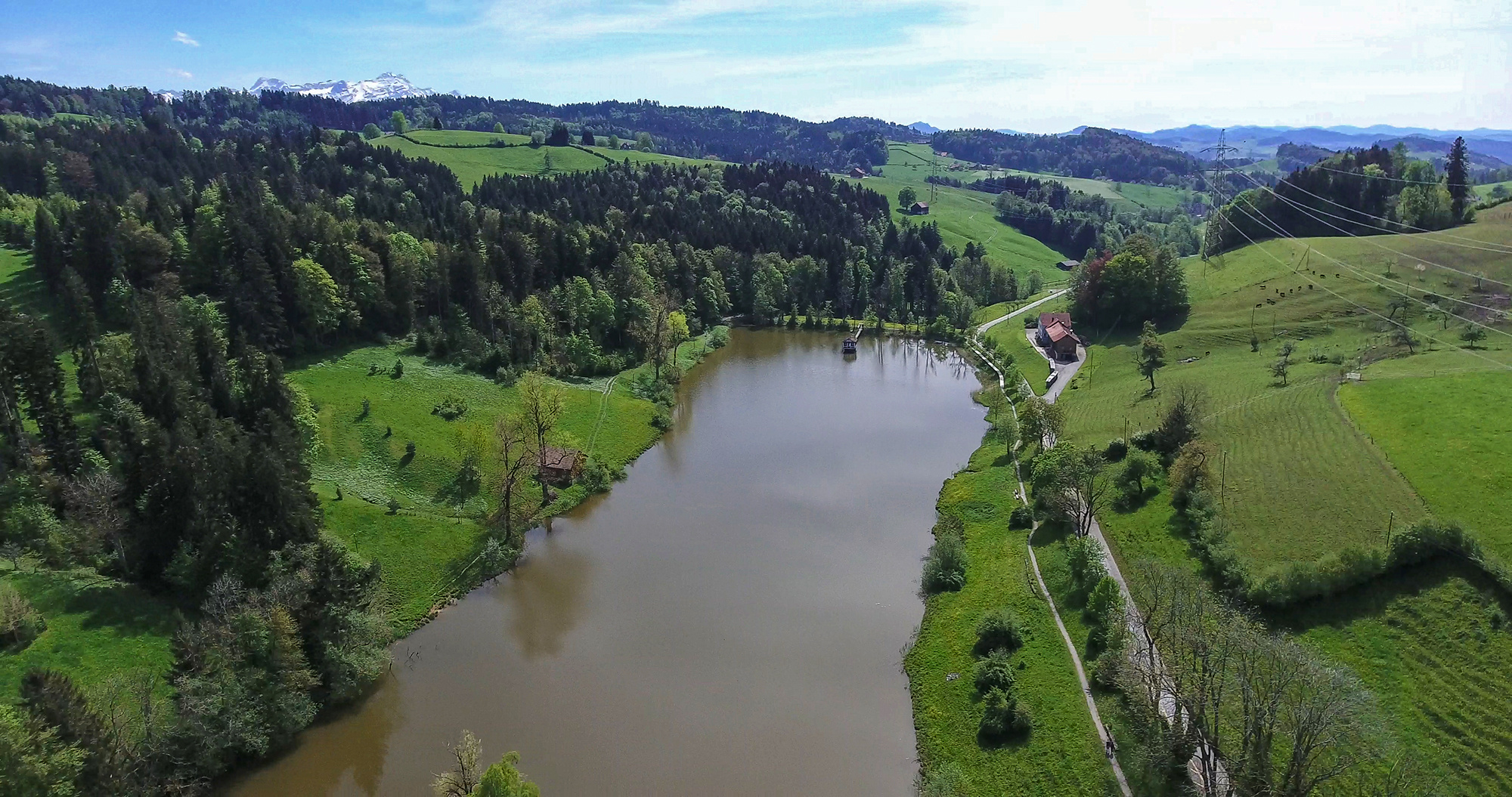 Weniger Weiher von oben