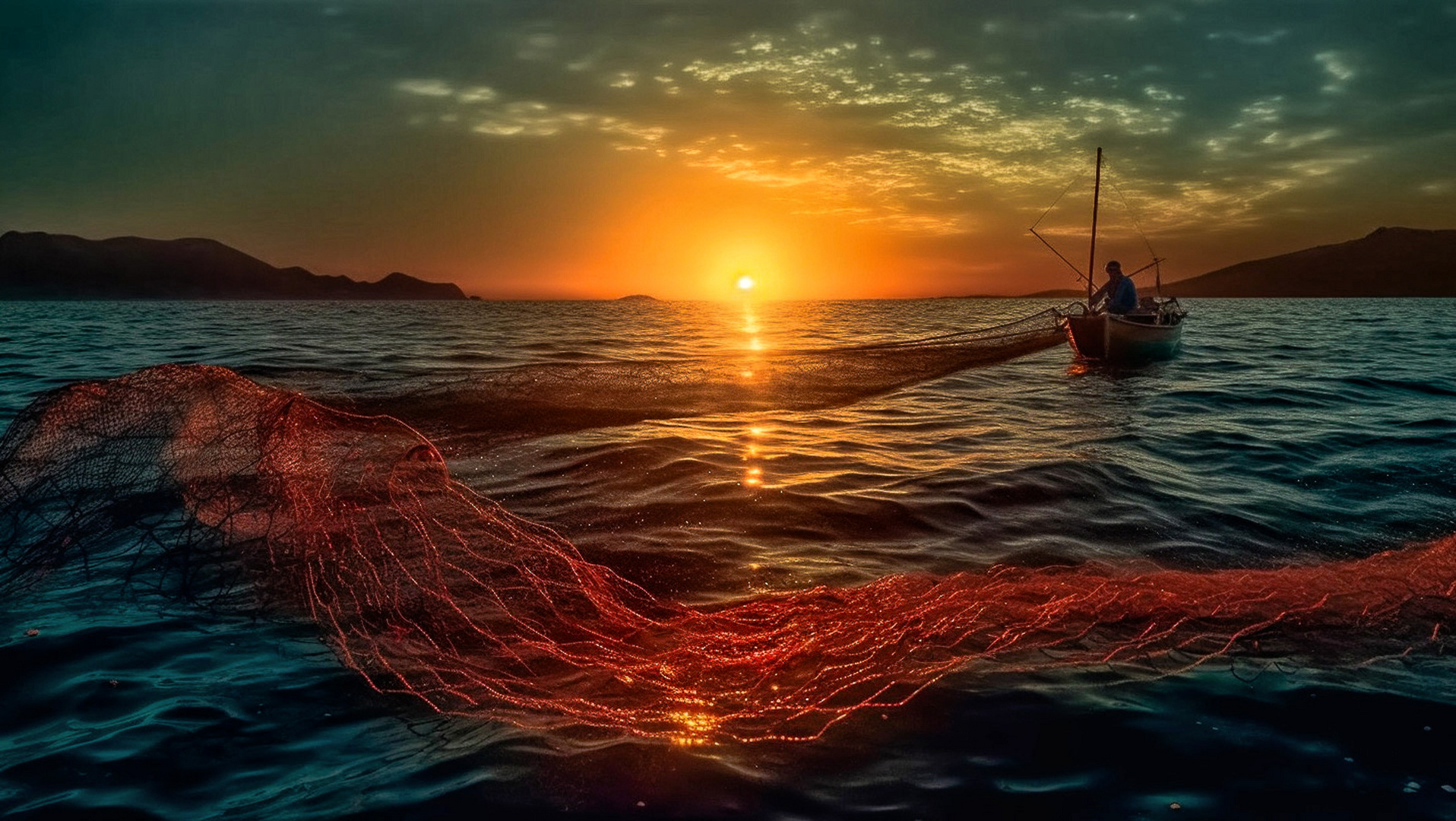 Wenn bei Capri die rote Sonne im Meer versinkt Foto & Bild sonnenuntergang, surreal, april