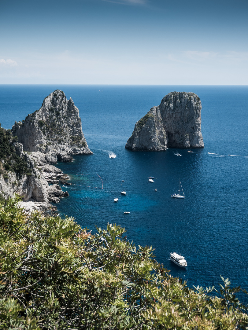 Wenn bei Capri die rote Sonne im Meer versinkt...