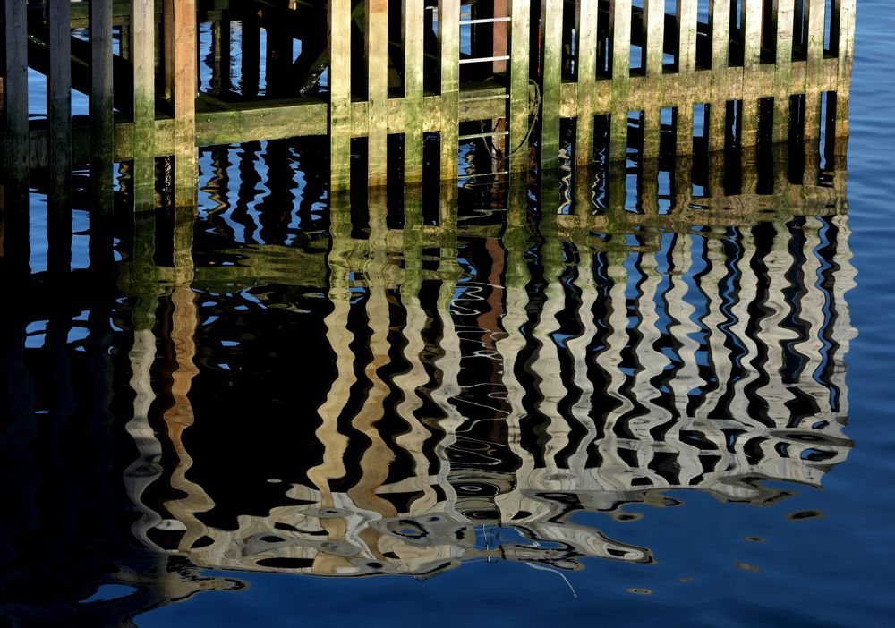 Wenn das Wasser mit Holz malt