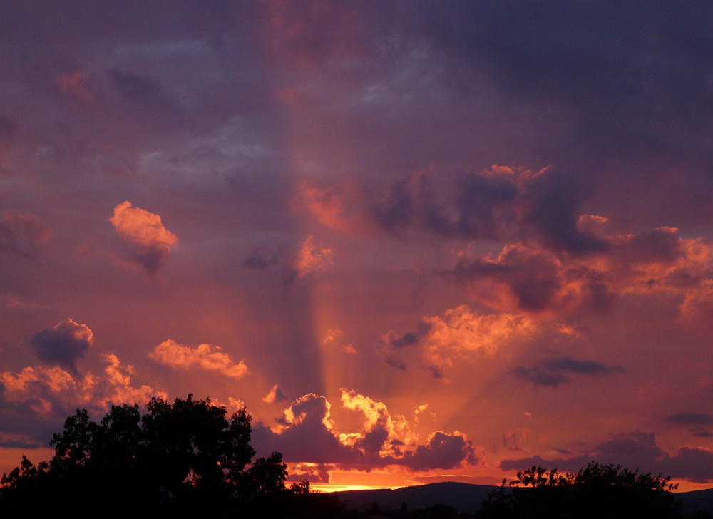 Wenn der Abendhimmel sich rötet....