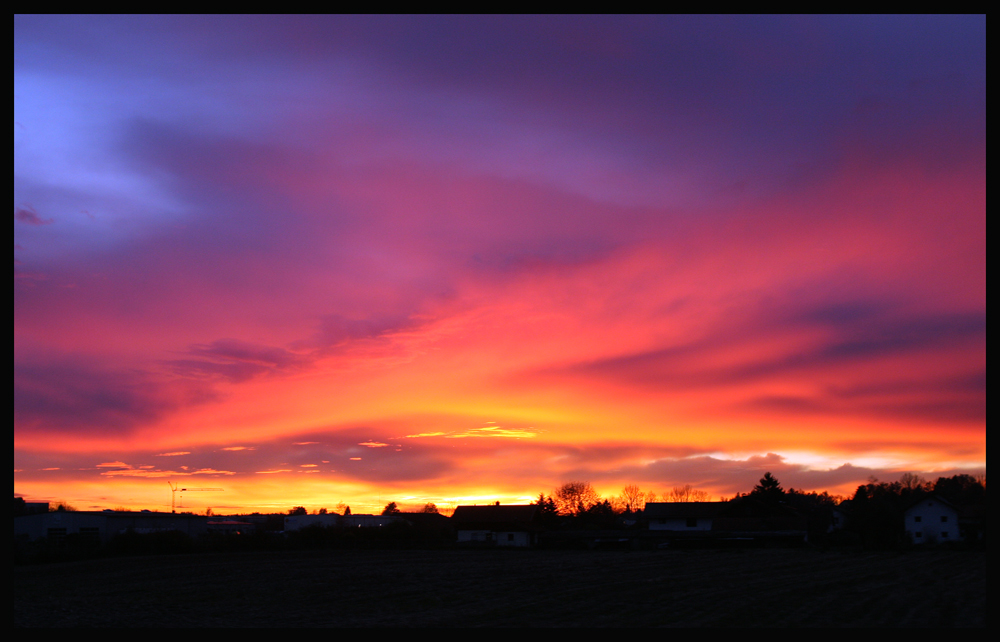 wenn der Himmel brennt ...