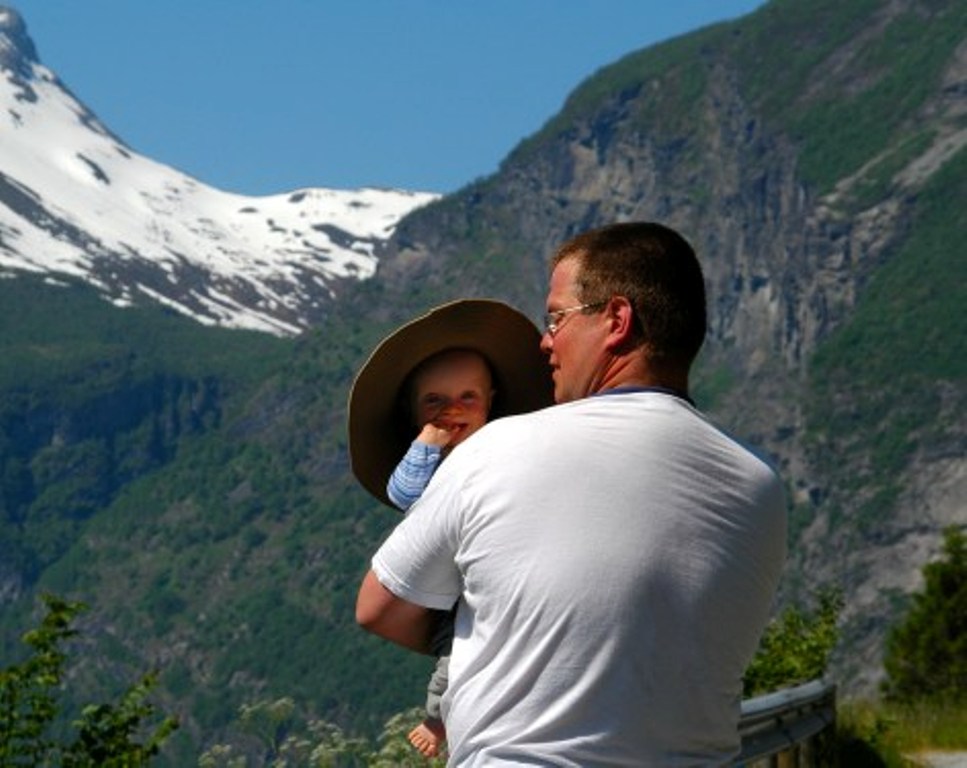 Wenn der Papa mit dem Sohn in Norwegen ist